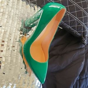 Emerald Green Patent Leather Heels